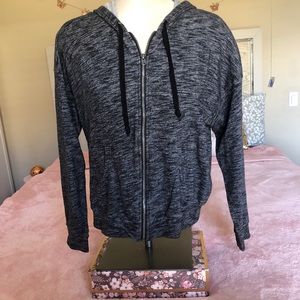 Hollister Large dark grey hoodie w/ zipper